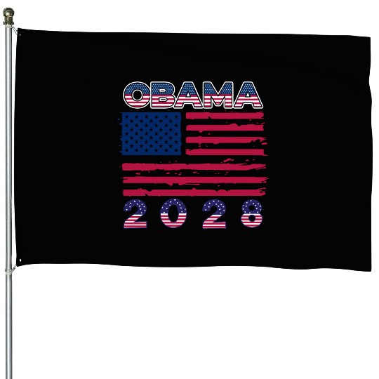 Obama 2028 Vintage Flag Patriotic Politics Protest House Flags