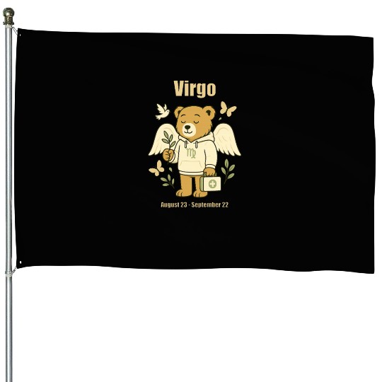 Virgo Bear House Flags