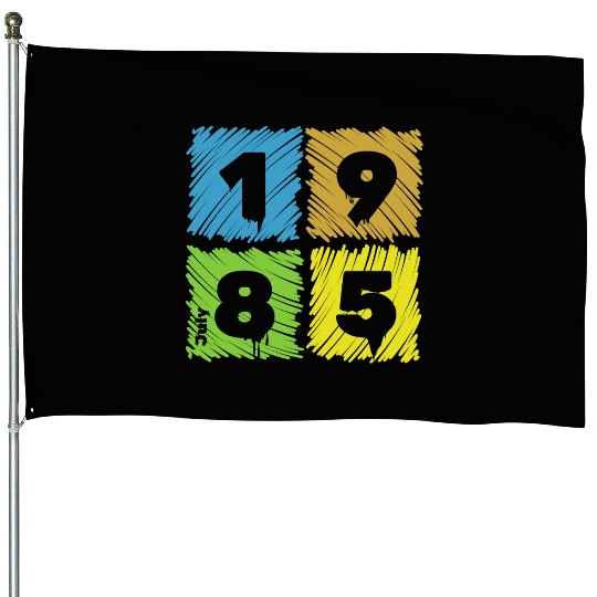 40th birthday Colorful Patches since 07/1985 House Flags