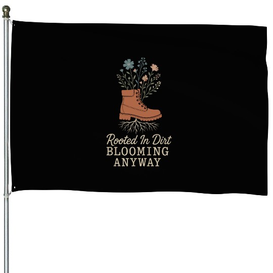 Soft Cowgirl Floral Rodeo Western Aesthetic Horse House Flags