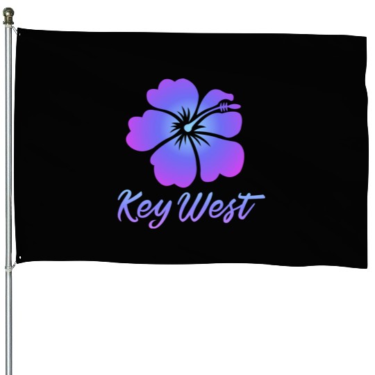 Key West Tropical Flower House Flags