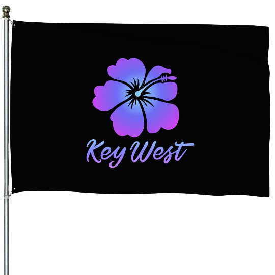 Key West Tropical Flower House Flags