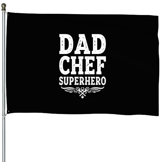Dad Chef Superhero – Papa Cook Father House Flags