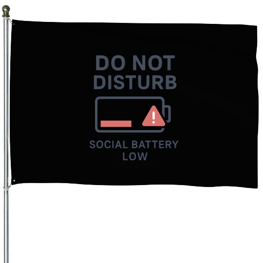 Do Not Disturb Social Battery Low House Flags