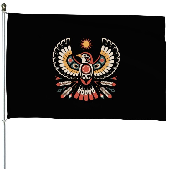 Sparrow Indigenous Indian Tribal Art Native House Flags