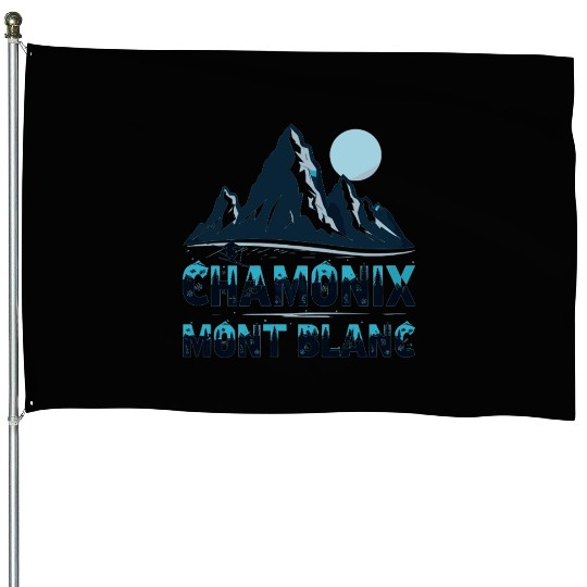 Chamonix Mont Blanc Snowboard France House Flags