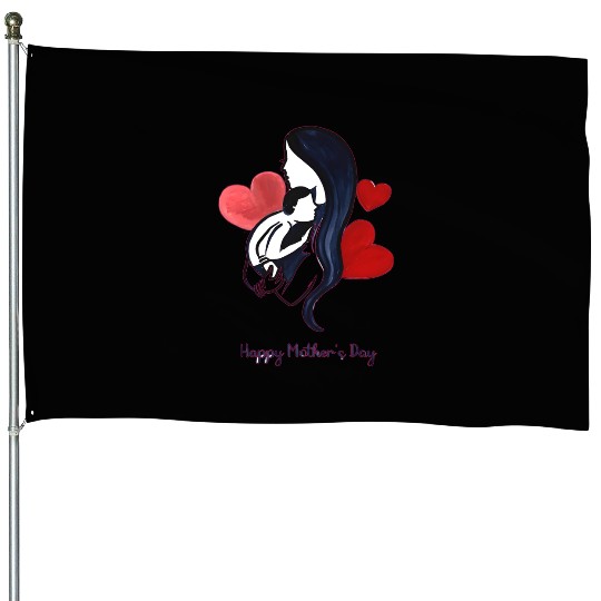 Elegant Mother's Embrace – Happy Mother's Day House Flags