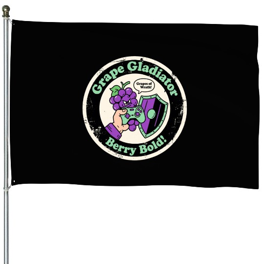 Grape Gladiator Berry Bold Gamer House Flags