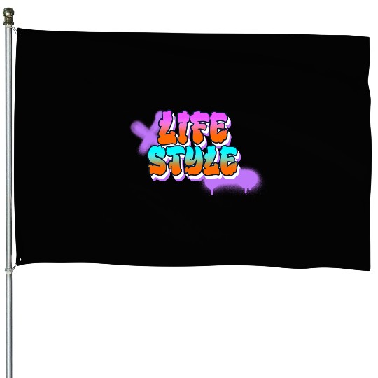 Lifestyle Graffiti Style House Flags