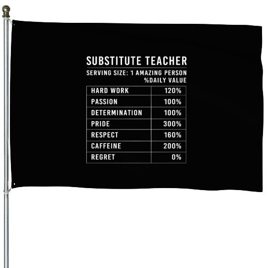 Substitute Teacher School Day House Flags