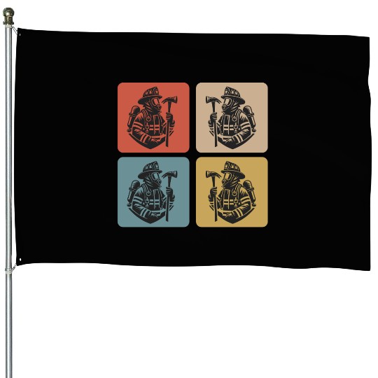 Fire Brigade - Heroes In Action House Flags