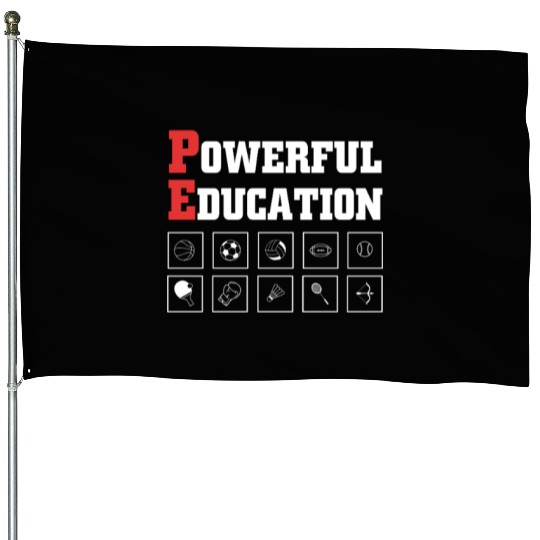 Physical Education Teacher PE Coach House Flags