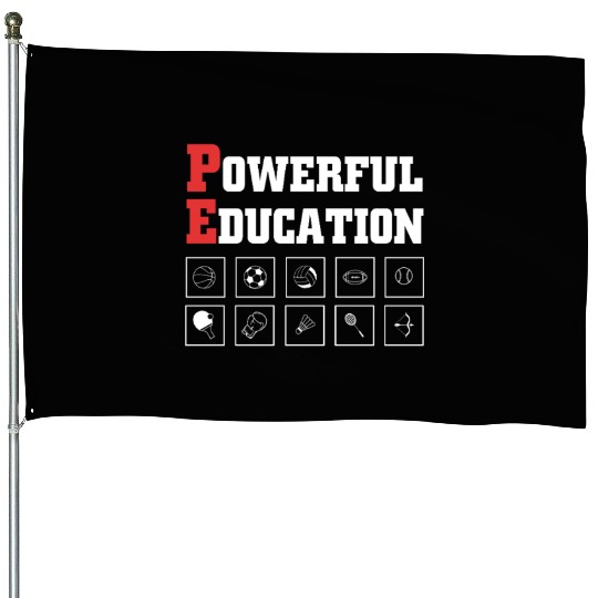 Physical Education Teacher PE Coach House Flags
