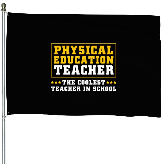 Physical Education Teacher Sports Coach House Flags