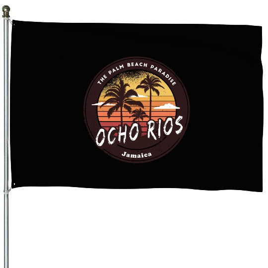 Ocho Rios Jamaica - Tropical Paradise House Flags
