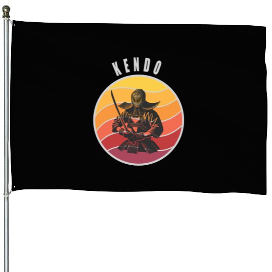 Retro Kendo Samurai Style House Flags
