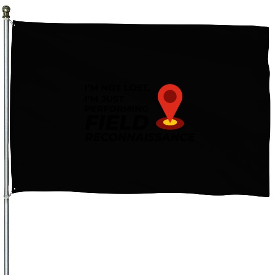 Field Reconnaissance GIS Surveyor Mapping Humor House Flags