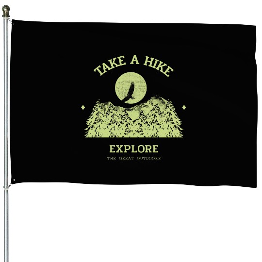 Take A Hike House Flags
