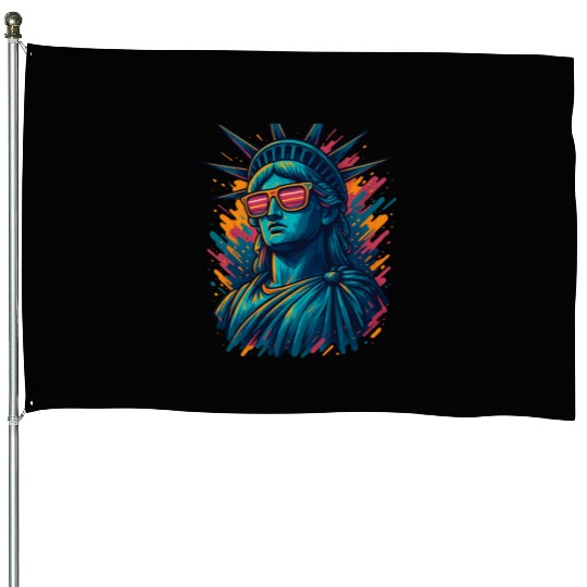 Urban Streetwear Statue of Liberty House Flags Design