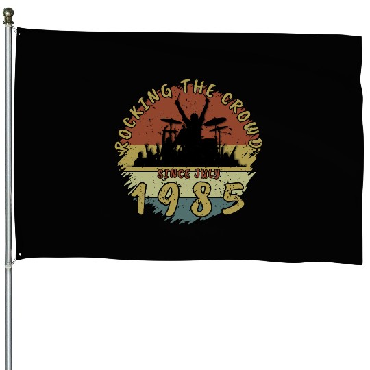 40th Birthday Rocking the crowd DRM 07/1985 House Flags