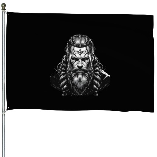 Viking Warrior Man Odin Thor Norman Walhalla House Flags