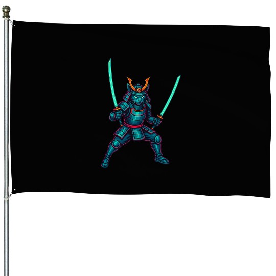 Legendary Samurai Cat – Epic Warrior Design” House Flags