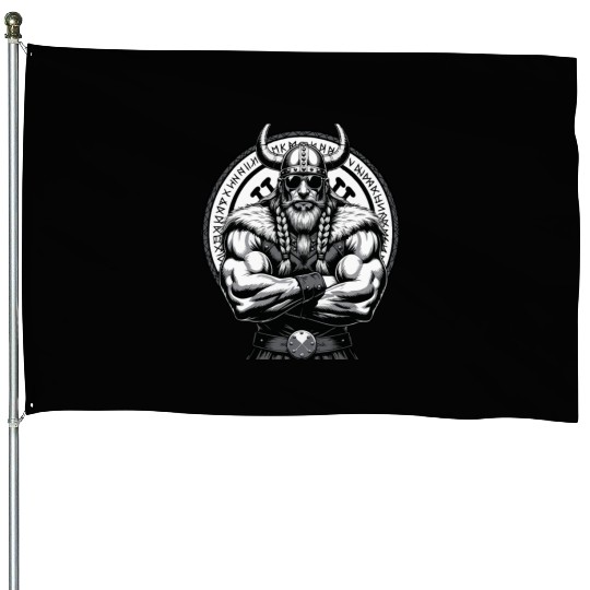 Viking Warrior Man Odin Thor Norman Walhalla House Flags