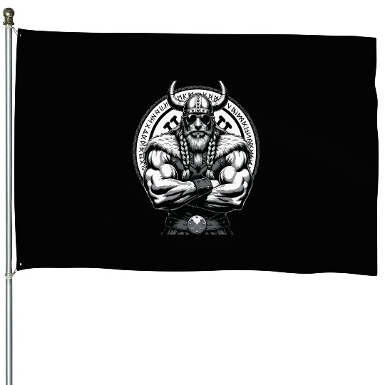 Viking Warrior Man Odin Thor Norman Walhalla House Flags