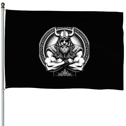 Viking Warrior Man Odin Thor Norman Walhalla House Flags