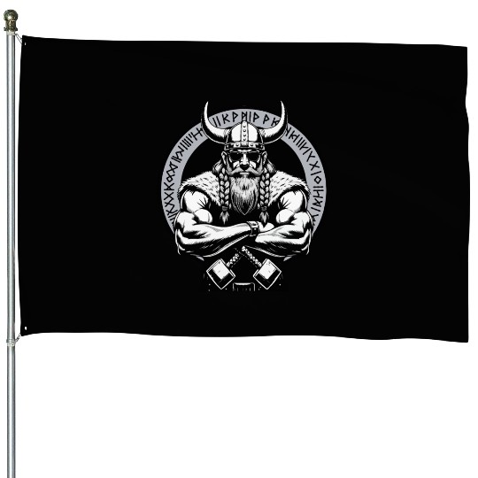Viking Warrior Man Odin Thor Norman Walhalla House Flags