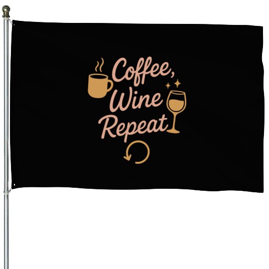 Single Mom Life Chaos Coordinator Wine Coffee House Flags