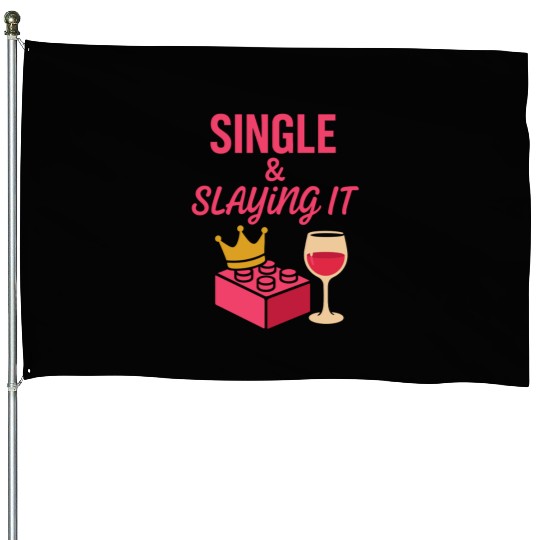 Single Mom Life Chaos Coordinator Wine Coffee House Flags