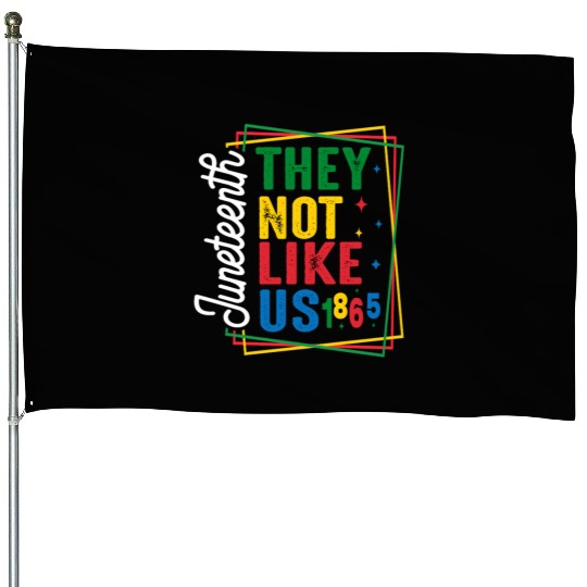 They Not Like Us Juneteenth House Flags