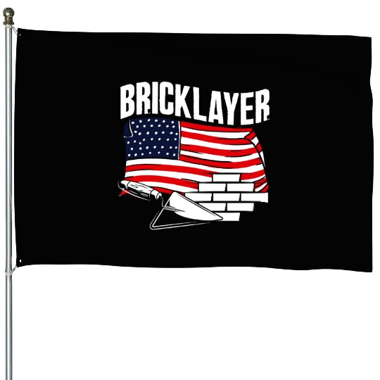 Bricklayer American Pride Craftsmanship Tribute House Flags