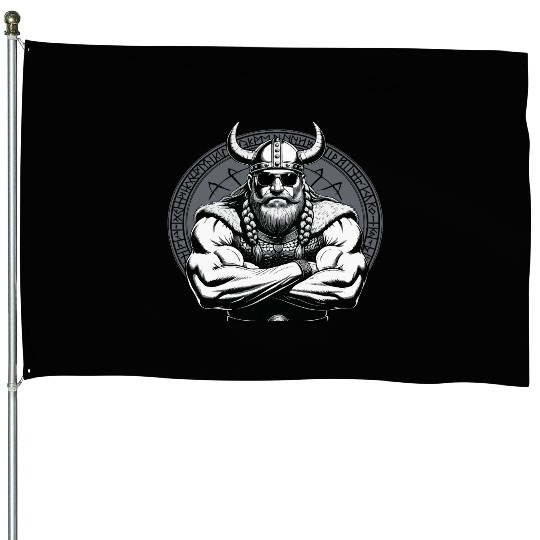 Viking Warrior Man Odin Thor Norman Walhalla House Flags