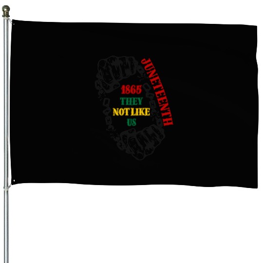 They Not Like Us -Juneteenth 1865 House Flags