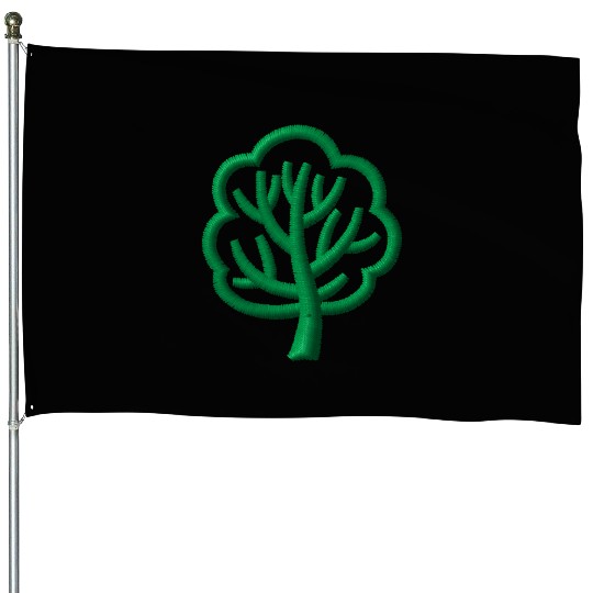Tree embroidered House Flags