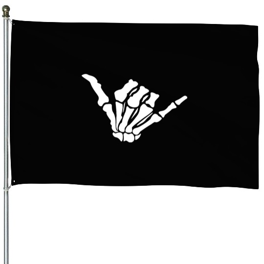 Skeleton Shaka Hand – Bone Hang Loose House Flags