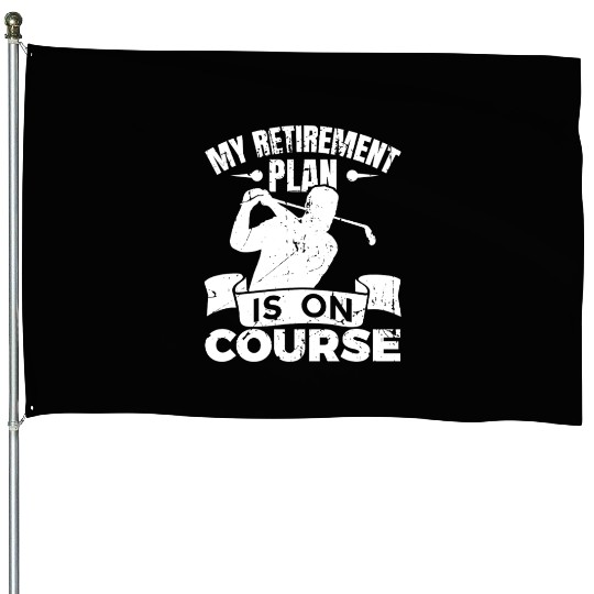 Golf Player Retirement House Flags