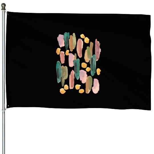Abstract pastel watercolour painting pattern House Flags