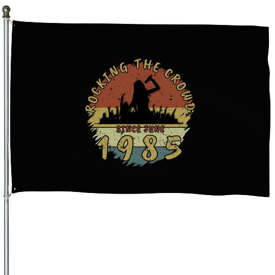 40th Birthday Rocking the crowd SNG 06/1985 House Flags