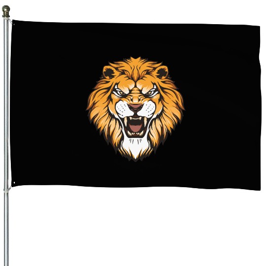 Angry Lion s Head House Flags