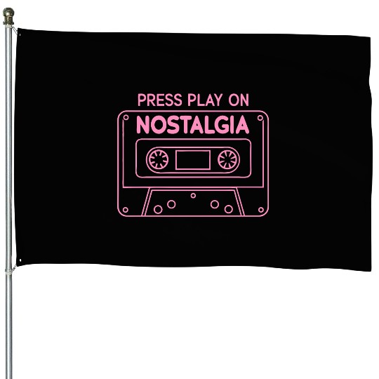 Press Play Nostalgia Cassette 80s 90s House Flags