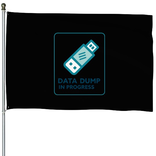 Data Dump In Progress USB Drive 2000s House Flags