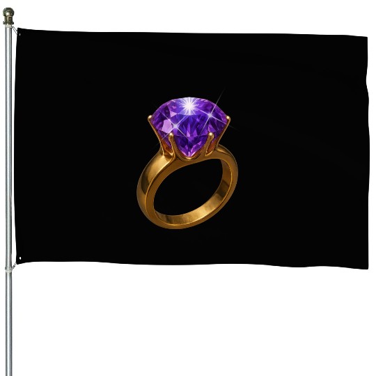 Royal Amethyst: The Elegance of Purple Gemstone House Flags
