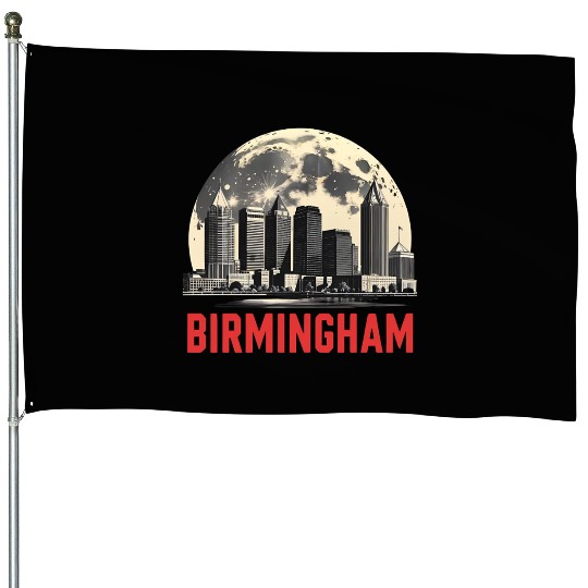 Birmingham City Albm Skyline Full Moon House Flags