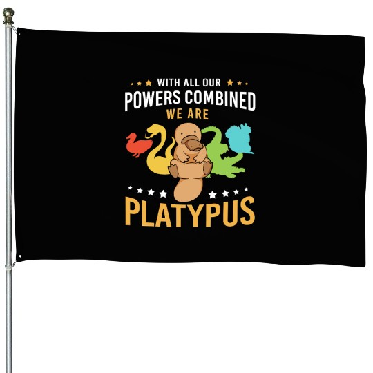 Animal Lover Platypus House Flags