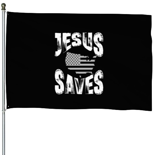 jesus saves usa House Flags