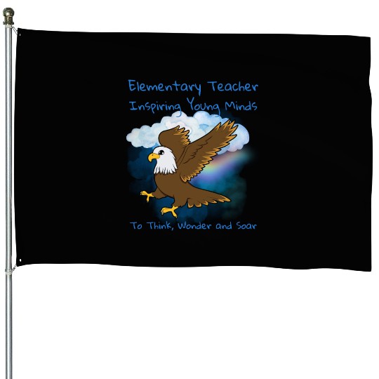 Elementary Teacher Inspiring Young Minds House Flags