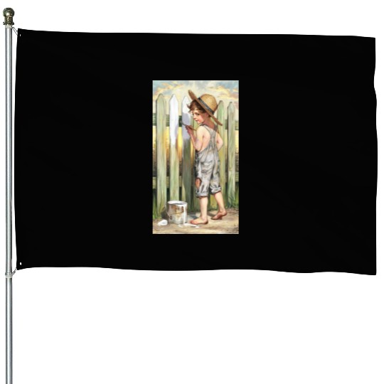 a vintage inspired charcoal and colored Gnkjj House Flags